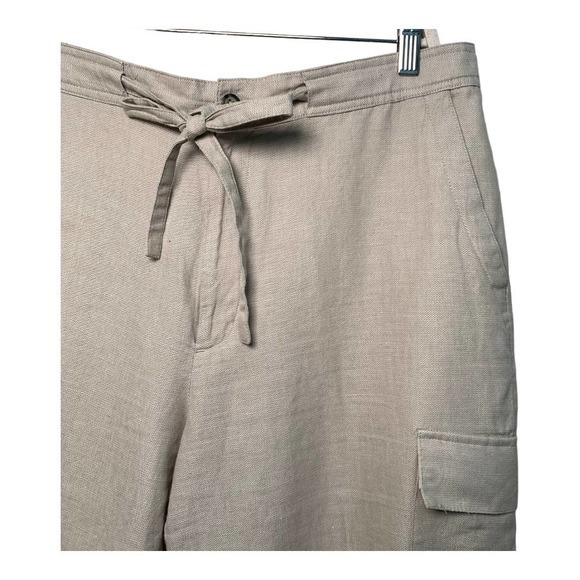 Claiborne Oatmeal Wide Leg Pull-on Cargo Pants Size M‎ - Picture 4 of 6
